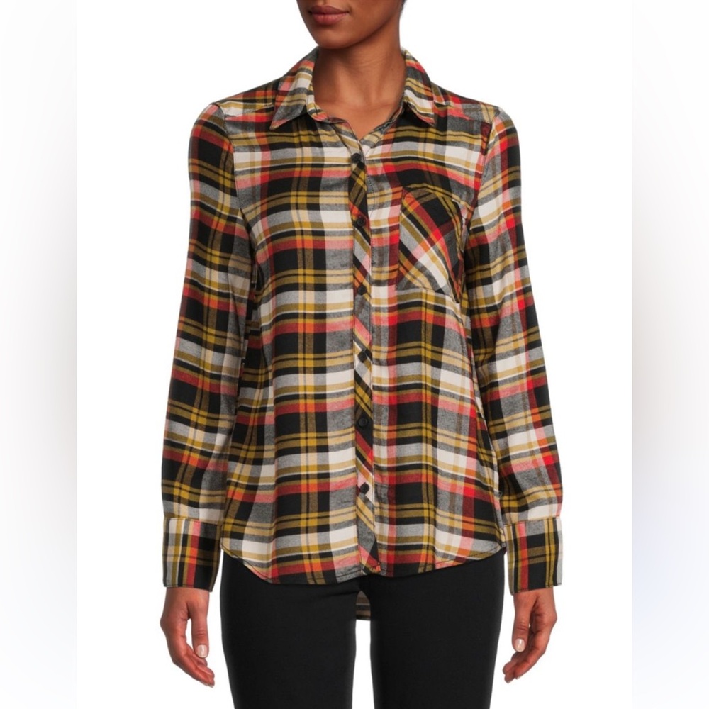 CASA CABANA WOMEN'S WENDY PLAID BUTTON DOWN SHIRT medium